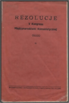 Rezolucje V Kongresu Międzynarodówki Komunistycznej. 3