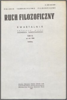 Ruch Filozoficzny 1982-1983, T. 40 Indeks