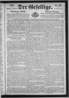 Der Gesellige : Graudenzer Zeitung 1894.09.18, Jg. 69, No. 218