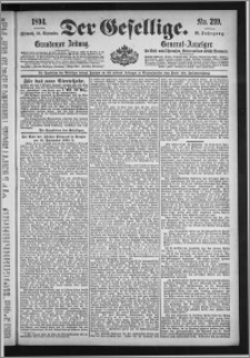 Der Gesellige : Graudenzer Zeitung 1894.09.19, Jg. 69, No. 219