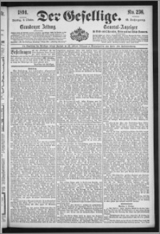 Der Gesellige : Graudenzer Zeitung 1894.10.09, Jg. 69, No. 236