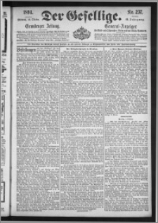 Der Gesellige : Graudenzer Zeitung 1894.10.10, Jg. 69, No. 237