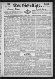 Der Gesellige : Graudenzer Zeitung 1894.10.12, Jg. 69, No. 239