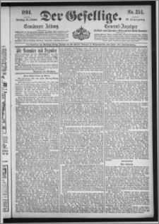 Der Gesellige : Graudenzer Zeitung 1894.10.30, Jg. 69, No. 254