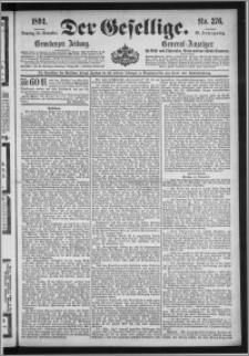 Der Gesellige : Graudenzer Zeitung 1894.11.25, Jg. 69, No. 276