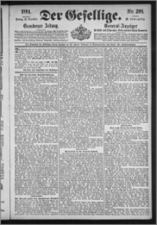 Der Gesellige : Graudenzer Zeitung 1894.12.21, Jg. 69, No. 298
