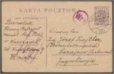 Karta pocztowa do Józefa Trajtlera