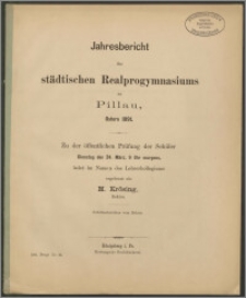 Jahresbericht des städtischen Realprogymnasiums zu Pillau, Ostern 1891