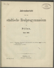 Jahresbericht des städtischen Realprogymnasiums zu Pillau, Ostern 1892