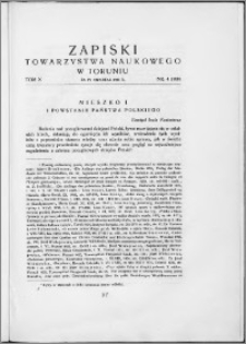 Zapiski Towarzystwa Naukowego w Toruniu, T. 10 nr 4 (1935)