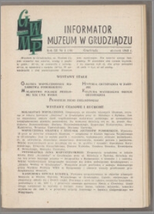Informator Muzeum w Grudziądzu styczeń 1962, Rok III nr 1 (20)