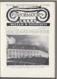 Informator Muzeum w Grudziądzu lipiec-sierpień 1964, Rok V nr 7-8 (49-50)