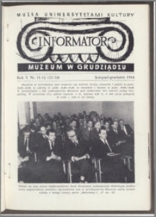 Informator Muzeum w Grudziądzu listopad-grudzień 1964, Rok V nr 11-12 (53-54)