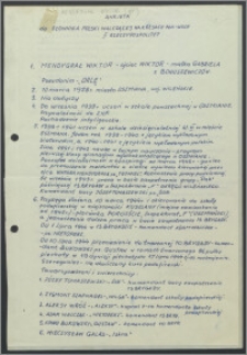 Ankieta do "Słownika Polski Walczącej na Kresach Północno-Wschodnich II Rzeczypospolitej"