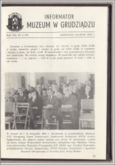 Informator Muzeum w Grudziądzu październik-grudzień 1966, Rok VII nr 4 (70)