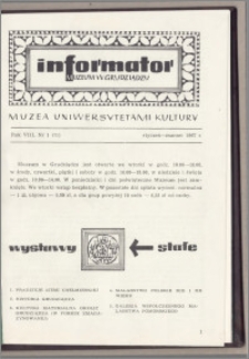 Informator Muzeum w Grudziądzu styczeń-marzec 1967, Rok VIII nr 1 (71)