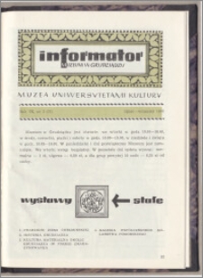 Informator Muzeum w Grudziądzu lipiec-wrzesień 1968, Rok IX nr 3 (77)