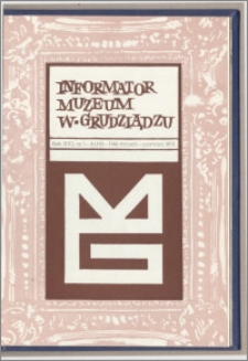 Informator Muzeum w Grudziądzu styczeń-czerwiec 1975, Rok XVI nr 1-2 (103-104)