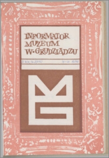 Informator Muzeum w Grudziądzu kwiecień-czerwiec 1978, Rok XIX nr 2 (116)