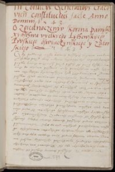 Konstytucje sejmu walnego krakowskiego z 1543 r.