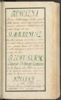 Spis dokumentów archiwum Jana Tarły (1684-1750), wojewody sandomierskiego