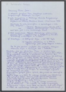 List do Jana Malinowskiego zawierający uzupełnienie do biografii Mariana Morelowskiego
