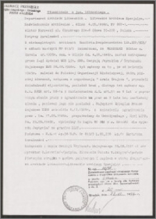 Kserokopia zaświadczenia, potwierdzająca aresztowanie Wiktora Narowskiego przez MGB Lit. SRR