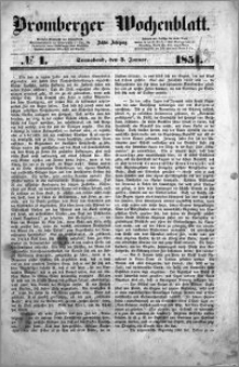 Bromberger Wochenblatt 1852.01.03 nr 1