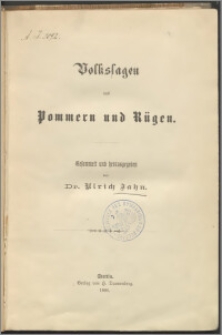 Volkssagen aus Pommern und Rügen