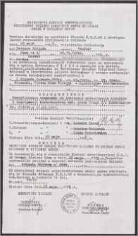 Orzeczenie Komisji Weryfikacyjnej Światowego Związku Żołnierzy Armii Krajowej Okręg Wielkopolsk w Zielonej Górze