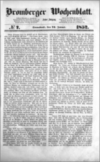 Bromberger Wochenblatt 1852.01.24 nr 7