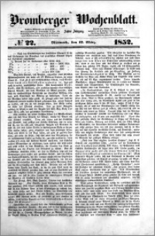 Bromberger Wochenblatt 1852.03.17 nr 22