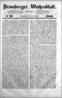 Bromberger Wochenblatt 1852.04.03 nr 27