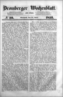 Bromberger Wochenblatt 1852.04.14 nr 30
