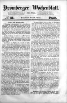Bromberger Wochenblatt 1852.04.17 nr 31