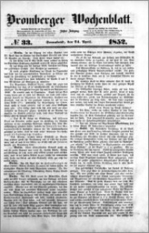 Bromberger Wochenblatt 1852.04.24 nr 33