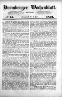 Bromberger Wochenblatt 1852.06.05 nr 45
