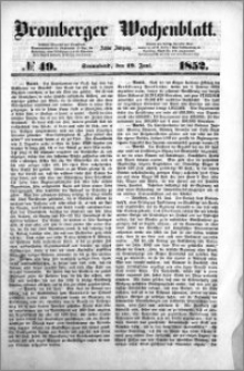 Bromberger Wochenblatt 1852.06.19 nr 49
