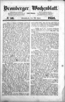 Bromberger Wochenblatt 1852.06.26 nr 51