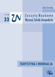 Zeszyty Naukowe Wyższej Szkoły Gospodarki w Bydgoszczy. T. 33 (2018/2019), Turystyka i rekreacja, nr 15