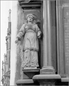 Gdańsk. Kościół Wniebowzięcia NMP. Wnętrze. Epitafium Johanna Botsacka-fragment. Rzeźba