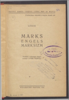 Marks, Engels, marksizm