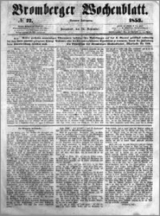 Bromberger Wochenblatt 1853.09.24 nr 77