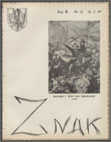 Znak : dwutygodnik katolicko-społeczny 1947, R. 2 nr 13