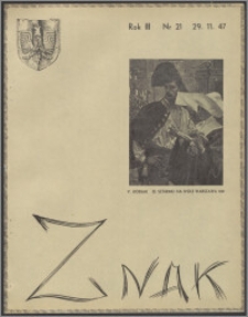 Znak : dwutygodnik katolicko-społeczny 1947, R. 2 nr 21