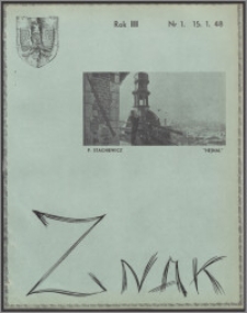Znak : dwutygodnik katolicko-społeczny 1948, R. 3 nr 1