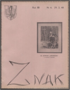 Znak : dwutygodnik katolicko-społeczny 1948, R. 3 nr 4