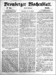 Bromberger Wochenblatt 1853.10.22 nr 85