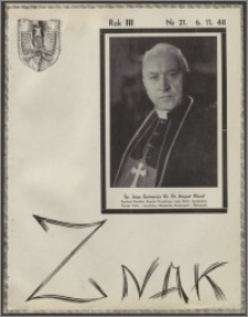 Znak : dwutygodnik katolicko-społeczny 1948, R. 3 nr 21