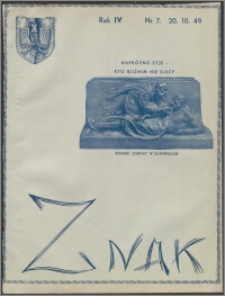 Znak : czasopismo katolicko-społeczne 1949, R. 4 nr 7